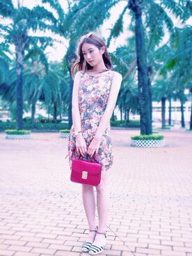 「streetsnap」｜「アイテム（ワンピース/ドレス）」を使った、kayanさん（レディース・175cm）の夏コーディネート