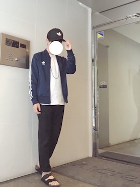 「アイテム（ジャージ）」を使った、raiさん（メンズ・168cm・20代）の夏コーディネート