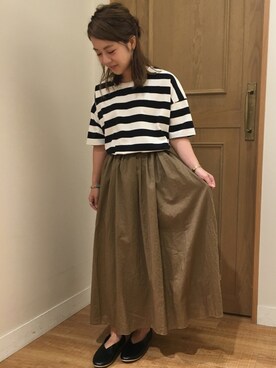 「アイテム（ヘアアクセサリー、ブルー系）」を使った、studio CLIP saitoさん（レディース・148cm）の夏コーディネート