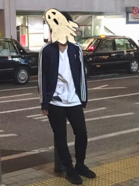 「アイテム（ジャージ）」を使った、ぐるぐる大帝国君さん（メンズ・178cm・20代）の秋コーディネート