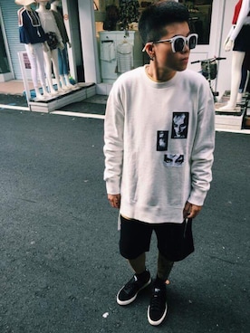 「B-SIDE（ビーサイド）のアイテム」を使った、李小Bさん（レディース・160cm）の秋コーディネート