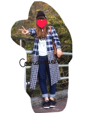 「Another Edition」｜「アイテム（シャツワンピース）」を使った、さりぃさん（レディース・158cm）の秋コーディネート