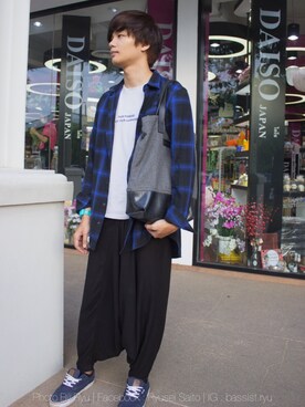 「RUBBER KILLER（ラバーキラー）のアイテム」を使った、Rさん（メンズ・185cm）の夏コーディネート