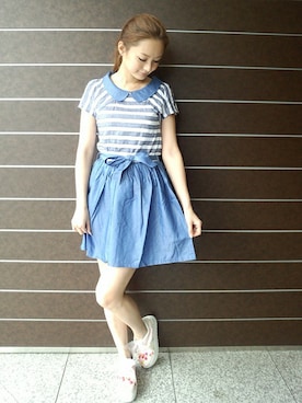 「ISBIT（アイズビット）のアイテム」を使った、ISBITさん（レディース・164cm）の春コーディネート