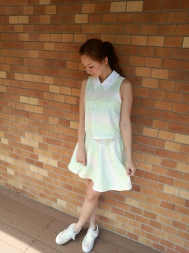 「ISBIT（アイズビット）のアイテム（トップス）」を使った、ISBITさん（レディース・164cm）の春コーディネート