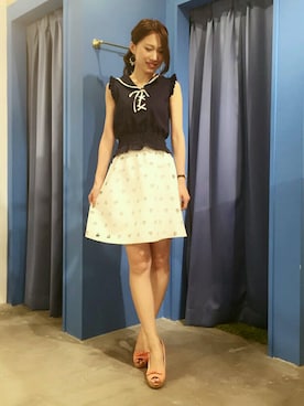 「ISBIT（アイズビット）のアイテム」を使った、ISBITさん（レディース・164cm）の春コーディネート