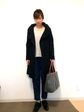 「LANVIN collection（ランバン コレクション）のアイテム（ジャケット/アウター）」を使った、もりさん（レディース・164cm）の冬コーディネート