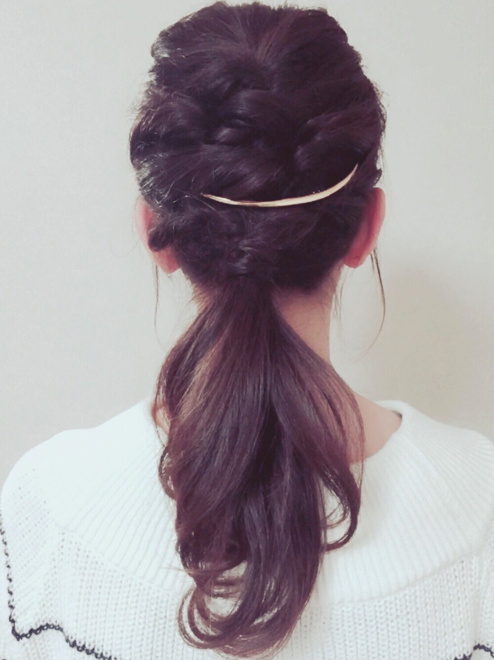 「hairarrange、self、long hair、me」｜「Another Editionのアイテム（その他ヘアアクセサリー、ゴールド系）」を使った、Yuka さん（レディース・160cm）の春コーディネートの1枚目の写真