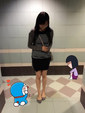 「アイテム（その他シューズ、グレー系）」を使った、simple0312さん（レディース・164cm）の春コーディネート