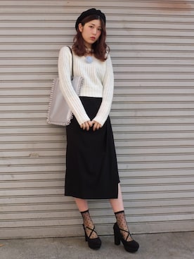 「EATME」｜「アイテム（ハンチング/ベレー帽）」を使った、eatme-staffさん（レディース・168cm）の冬コーディネート