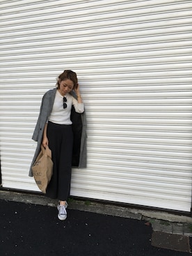 「TODAYFUL（トゥデイフル）のVintageトートバッグ（トートバッグ）」を使った、..natsu..さん（レディース・158cm）の秋コーディネート