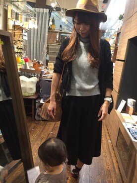「combimini（コンビミニ）のアイテム（ワンピース/ドレス）」を使った、saosao room さん（レディース・165cm）の秋コーディネート