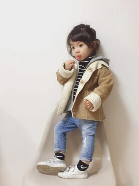 「GAP（ギャップ）のアイテム（その他）」を使った、RIOさん（キッズ・90cm）の冬コーディネート