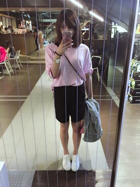 「Ann's（アンズ）のアイテム」を使った、Qness Chenさん（レディース・167cm）の夏コーディネート