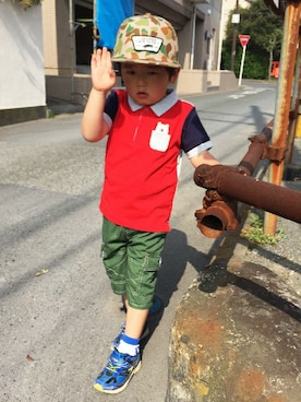 「アイテム（ポロシャツ）」を使った、graniph ZOZOTOWN KIDS STAFFさん（キッズ・100cm）の春コーディネート