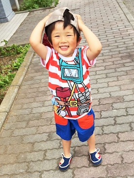 「アイテム（Tシャツ/カットソー）」を使った、graniph ZOZOTOWN KIDS STAFFさん（キッズ・100cm）の夏コーディネート
