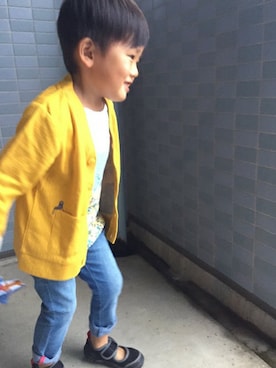 「アイテム（カーディガン/ボレロ）」を使った、graniph ZOZOTOWN KIDS STAFFさん（キッズ・100cm）の秋コーディネート