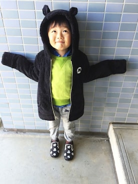 「アイテム（パーカー）」を使った、graniph ZOZOTOWN KIDS STAFFさん（キッズ・100cm）の冬コーディネート