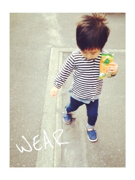 「フード」｜airplaneloveさん（キッズ・90cm）の秋コーディネート