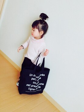 「アイテム（トートバッグ）」を使った、yuiさん（キッズ・90cm）の冬コーディネート