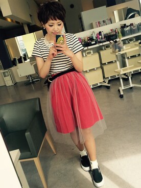 「アイテム（アクセサリー）」を使った、Ryo❁さん（レディース・159cm）の夏コーディネート