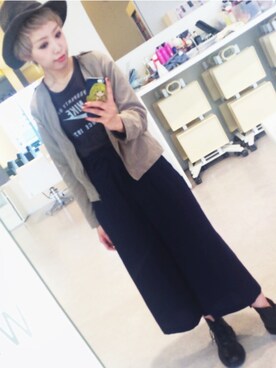 「ツバ広ハット」｜Ryo❁さん（レディース・159cm）の秋コーディネート