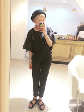 「フェリシモ（フェリシモ）のアイテム（サロペット/オーバーオール）」を使った、Ryo❁さん（レディース・159cm）の夏コーディネート