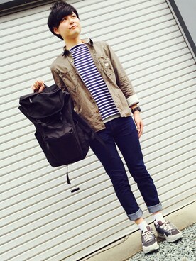 てんちゃん。さん（メンズ・175cm）の春コーディネート