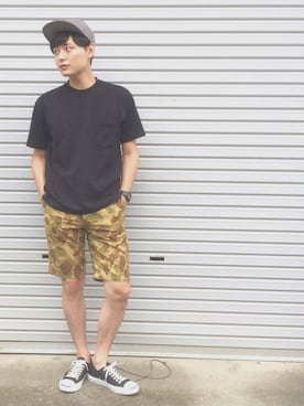 「CONVERSE（コンバース）のCONVERSE コンバース ジャック パーセル / JACK PURCEL（スニーカー）」を使った、てんちゃん。さん（メンズ・175cm）の夏コーディネート