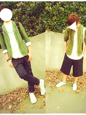 「CONVERSE（コンバース）のALL STAR HI（スニーカー）」を使った、そうさん（メンズ・175cm）の春コーディネート