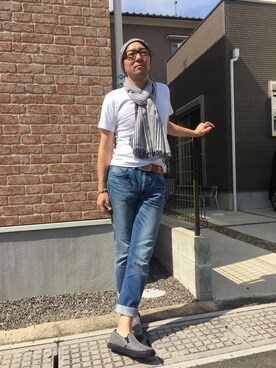 「Jeffrey Campbell（ジェフリーキャンベル）のアイテム（シューズ）」を使った、Kazuya Sawadaさん（メンズ・180cm）の秋コーディネート