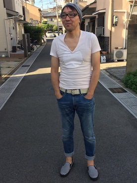 「Jeffrey Campbell（ジェフリーキャンベル）のアイテム（シューズ）」を使った、Kazuya Sawadaさん（メンズ・180cm）の秋コーディネート