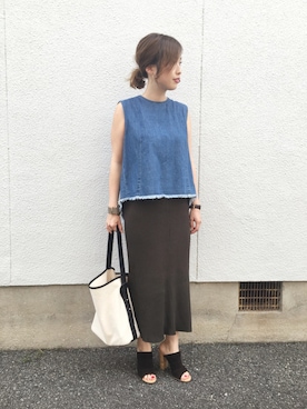 「UNITED ARROWS（ユナイテッドアローズ）のアイテム（ピアス（両耳用））」を使った、mizuhoさん（レディース・156cm）の秋コーディネート