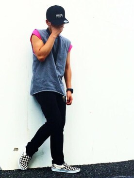 「YEEZUS（イーザス）のアイテム」を使った、SpongeNobuさん（メンズ・174cm）の秋コーディネート