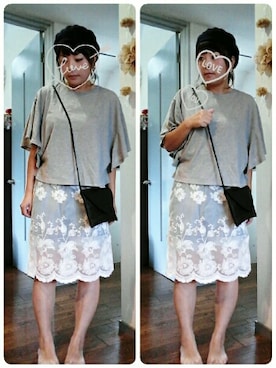 「ベレー帽推奨委員会」｜maimaiko☺さん（レディース・163cm）の夏コーディネート