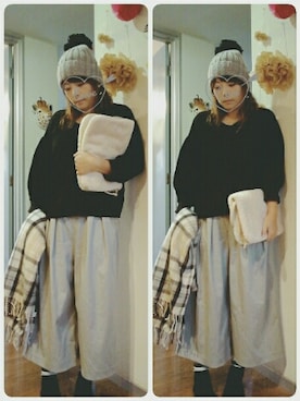 「バルーンスリーブ」｜maimaiko☺さん（レディース・163cm）の秋コーディネート