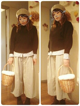 「バルーンスリーブ」｜maimaiko☺さん（レディース・163cm）の秋コーディネート