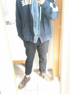 「Abercrombie&Fitch（アバークロンビーアンドフィッチ）のアイテム（ブルゾン）」を使った、としさん（メンズ・172cm）の春コーディネート