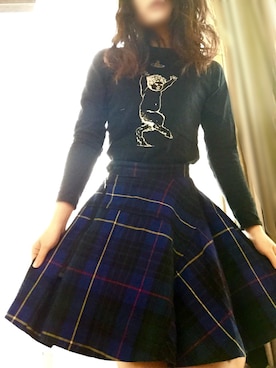 「タータンチェック」｜1970さん（レディース・157cm）の秋コーディネート