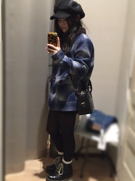 「Dr. Martens（ドクターマーチン）のアイテム（ジャケット/アウター）」を使った、1970さん（レディース・157cm）の冬コーディネート