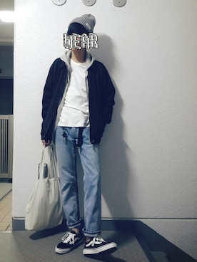 「スイングトップ」｜「Levi's（リーバイス）のアイテム」を使った、ro-さん（メンズ・175cm）の秋コーディネート