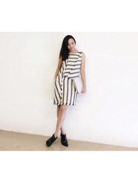 「Alexander Wang」｜「アイテム（ドレス）」を使った、MINさん（レディース・168cm）の夏コーディネート