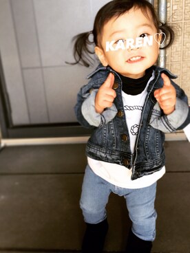 K♡mamaさん（キッズ・80cm）の冬コーディネート