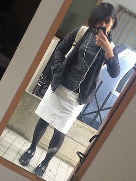 「白と黒」｜→蒼さん（レディース・154cm）の秋コーディネート