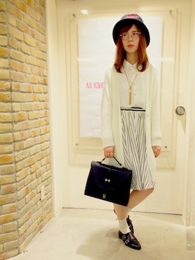 「AS KNOW AS PINKY（アズノゥアズピンキー）のアイテム」を使った、Nさん（レディース・168cm）の春コーディネート