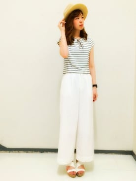 「AS KNOW AS PINKY（アズノゥアズピンキー）のアイテム（帽子）」を使った、Nさん（レディース・168cm）の春コーディネート