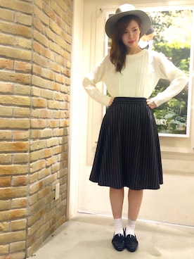 「AS KNOW AS PINKY（アズノゥアズピンキー）のアイテム」を使った、Nさん（レディース・168cm）の夏コーディネート