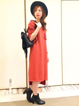 「AS KNOW AS PINKY（アズノゥアズピンキー）のアイテム」を使った、Nさん（レディース・168cm）の秋コーディネート