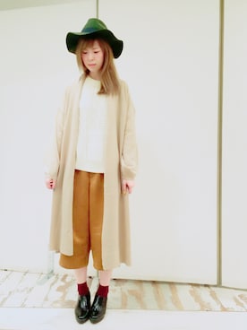 「AS KNOW AS PINKY（アズノゥアズピンキー）のアイテム」を使った、Nさん（レディース・168cm）の秋コーディネート