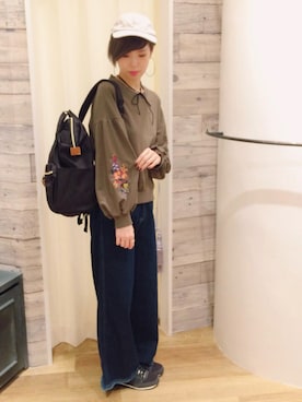 「Anello」｜「アイテム（アクセサリー）」を使った、Nさん（レディース・168cm）の秋コーディネート
